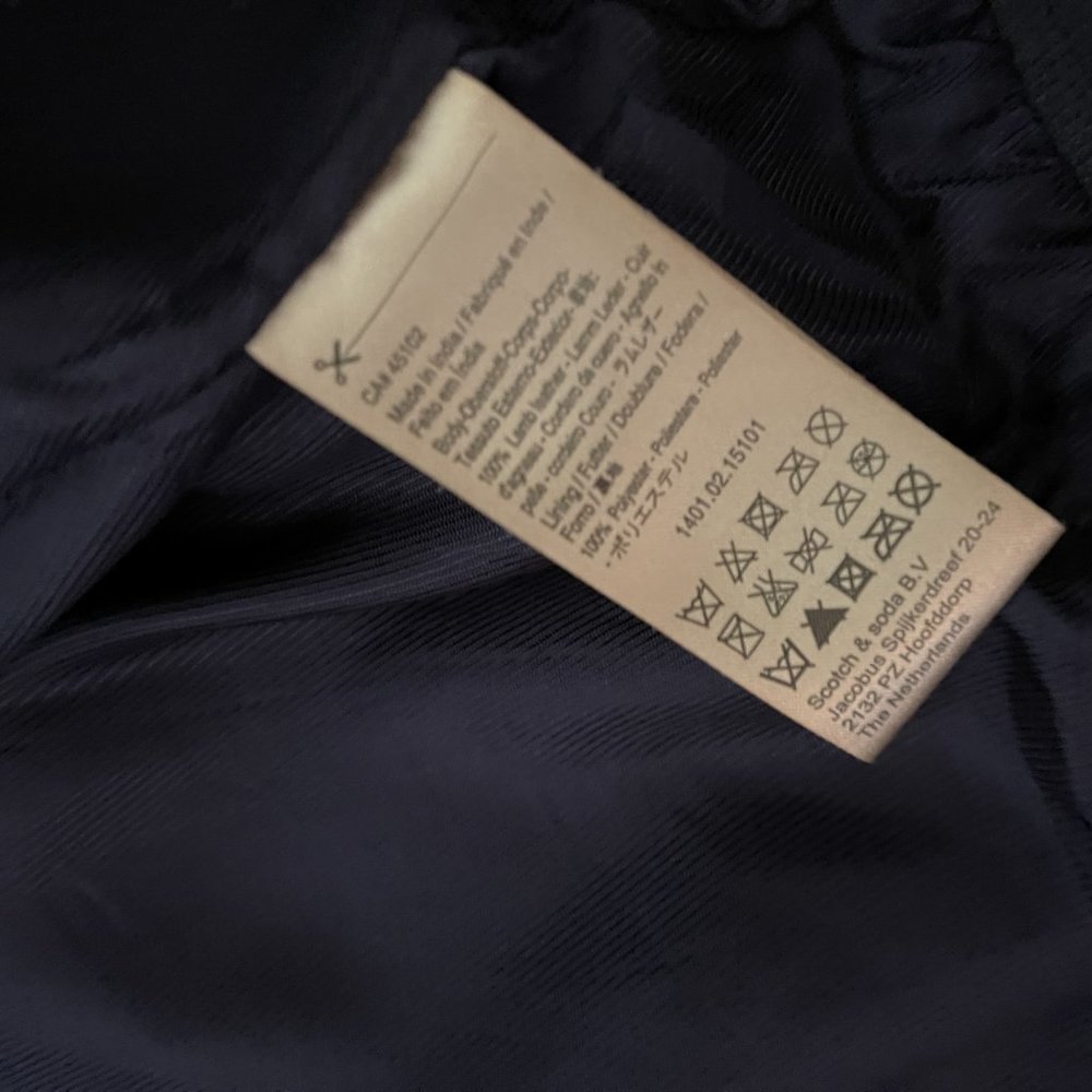 Men's Leather Large Scotch & Soda Jacket - Picture 3 of 5